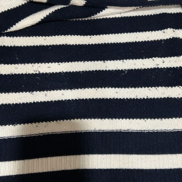Athleta Kennewick Breton Oversized Stripe Sweater Navy Blue/White Women's Medium - Picture 4 of 13